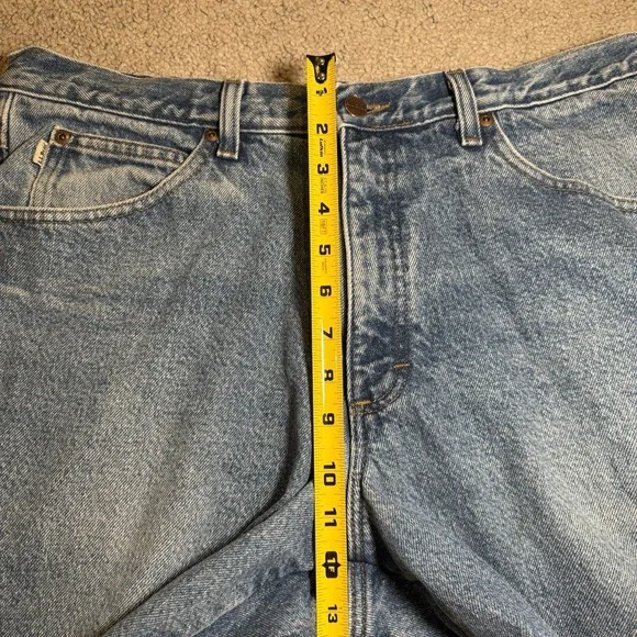 LL L.L. Bean Mens Double L Blue Jeans Fleece Lined 100% Cotton 36W 32L - Picture 11 of 12